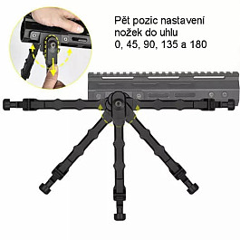 Taktický M-LOK bipod, dvojnožka.