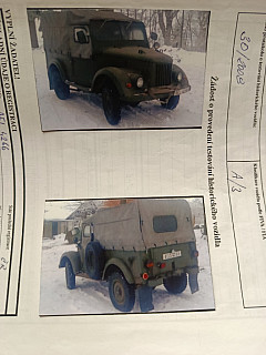 Gaz 69 - vrak s TP a RZ rok 1956