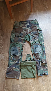EmersonGear Maskáčové bojové kalhoty G3 - Woodland, Vel.L (34)