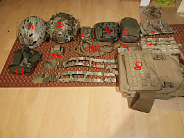Přebytky (sumky, helmy, vesta, XTO)