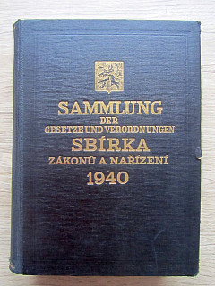 Sbírka zákonů a nařízení 1940 Sammlung se státním znakem