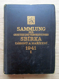 Sbírka zákonů a nařízení 1941, I. Sammlung + prodej sbírky knih