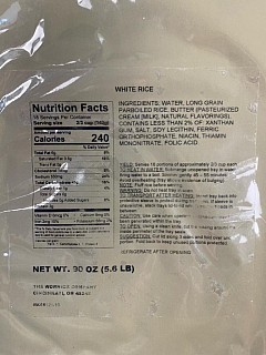 US ARMY MRE 18 porcí - Potravinová dávka - White Rice