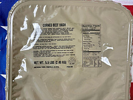 US ARMY MRE 18 Porcí - Potravinová dávka - Corned Beef Hash