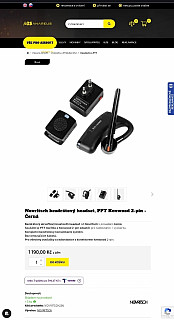 Novritsch bezdrátový headset, PPT Kenwood 2-pin - Černá