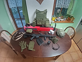 Airsoft komplet CYMA M4 + výbava | vše funkční, připraveno na hru
