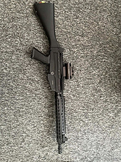 Airsoft LK-58-T KeyMod EBB FAL Black+ zasobníky