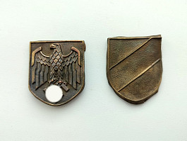 Originál znaky klobouk Afrikakoprs DAK helma přilba