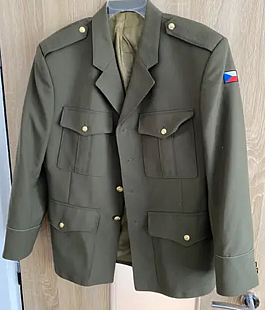 Uniforma vz.97, služební stejnokroj AČR 194/96-100 originál AČR s brigadýrkou vz. 97 a zelenou košilí + hodnostní označení dle Vašeho výběru, košile