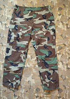 US army kalhoty BDU woodland ripstop 