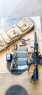 M4 specna cnc ra mech, upgr+příslušenství