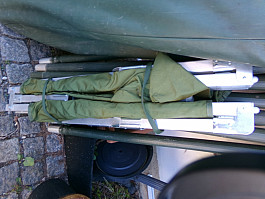 US ARMY polní lehátko postel hliníkové rozkládací original US 