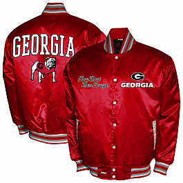 Georgia Bulldogs Franchise Club Satin Full-Snap Jacket - Large