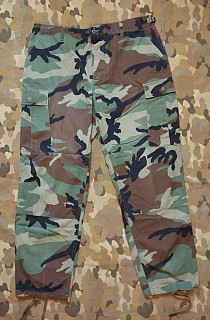 US army kalhoty BDU woodland ripstop LR 