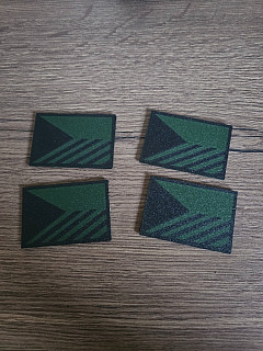Plastové nášivky CZ set 4ks na suchý zip