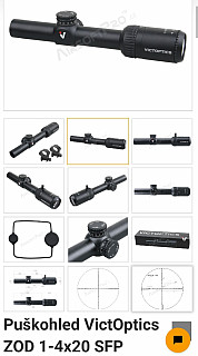 puškohled 1-4x20 SFP - Černá