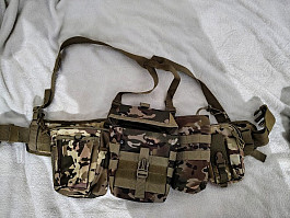 Taktický opasek MULTICAM + sumky a kšandy