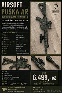 AIRSOFT PUŠKA AR – PROCESOROVKA, Ar15, m4, sr25 