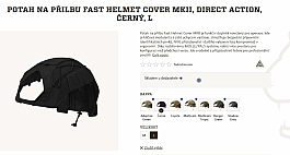 PRODÁM Fast helmet Cover MKII - černý, L - platí do smazání