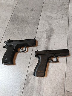Manuální pistole cz 76d compact/glock 17
