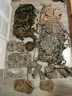 US Army Molle výstroj woodland, UCP, 3 D