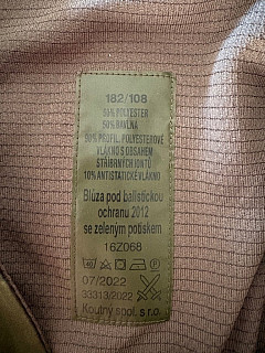 Nová Košile AČR UBACS vz.95 182/108