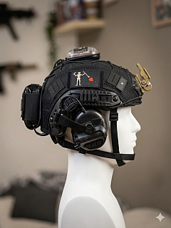 Taktická FAST helma – kompletní airsoft setup