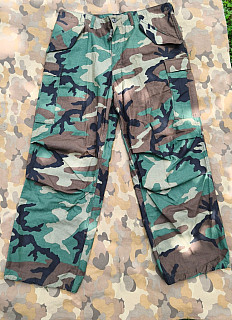 US army kalhoty M65 woodland LR