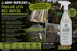 ✅ Armyrepelent až 12 oprání vydrží na oděvy