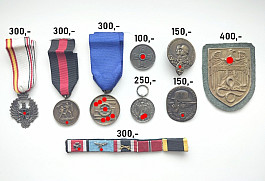 Německé odznaky vyznamenání medaile repro Wehrmacht WH SS LW