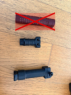 Sada 2 ks - stubby grip + přední rukojeť s dvojnožkou na RIS (airsoft)