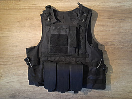 Taktická vesta A.M.C. MOLLE – černá