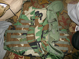 US Army WDL WOODLAND vesta IBA molle II Interceptor body armor