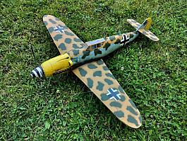 Velký model Messerschmitt Bf 109 (92 x 85 cm!) Luftwaffe LW letadlo dekorace
