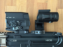 Replika Holly Warrior Vortex UH1 Gen 2 + Magnifier Micro3x + UNITY riser a FTC flip up