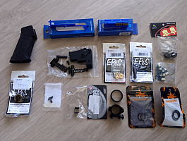 Zbytky airsoft dílů (většina nové, Cena za komplet)
