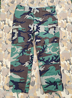 US army kalhoty BDU woodland XLR 