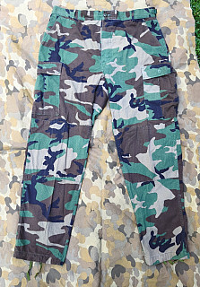 US army kalhoty BDU woodland LL