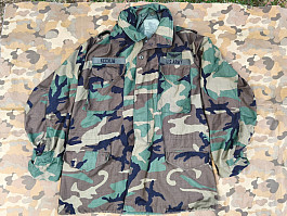 US army bunda M65 woodland s kapucí LL
