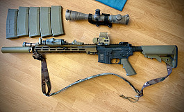 mk16 URGI Specna Arms FLEX SA-34 + Surefire, PEQ, Unity Axon, tlumič