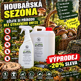 Armyrepelent až 12 oprání vydrží na oděvy akce 25%