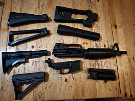 Tělo M4 AIMTOP nekompletní, kolimátory, hlavně, atd.