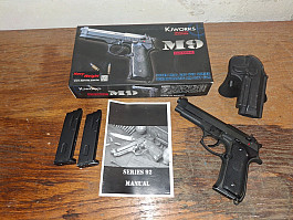 KJW M9 Heavy Weight GBB – Kompletní tactical set (3x zásobník + pouzdro)
