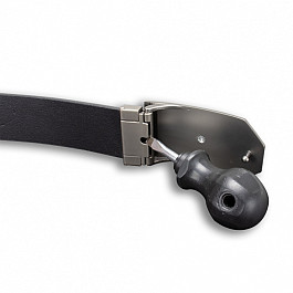 Opasek kožený Český lev 4 cm - černý