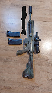 Hk416 telo, optika a zasobniky
