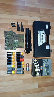 Plynový granátomet M203 - krátký + taginn granáty