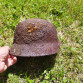 Německá helma Stahlhelm M35-kopané kopaný originál z ústupovky.
