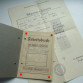 Německý dokument z války (pracovní knížka + vysvědčení) legitimace