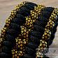 Paracord náramek (19 cm) gold - black