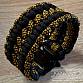 Paracord náramek (19 cm) gold - black